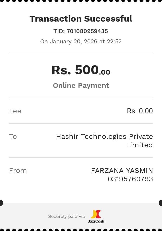 Payout proof
