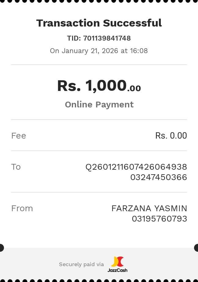 Payout proof